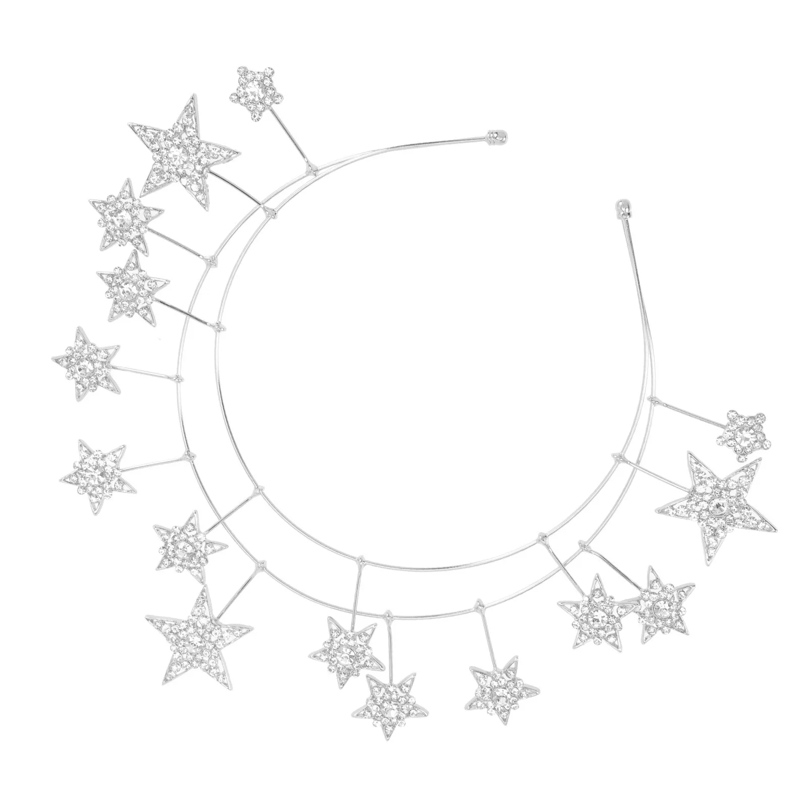 

Свадебный ободок для невесты, украшенный стразами, легкий аксессуар в виде звезды, элегантный головной убор
