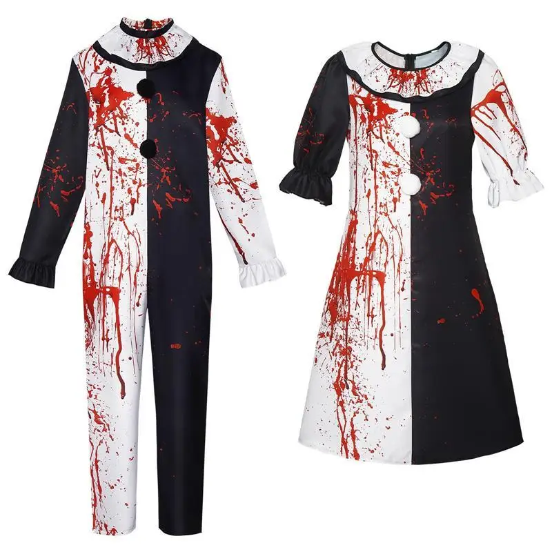 أزياء الهالوين الجوكر التأثيرية للرجال والنساء نسخة ملطخة بالدوار ملابس أداء المسرح الصيني التقليدي... #1