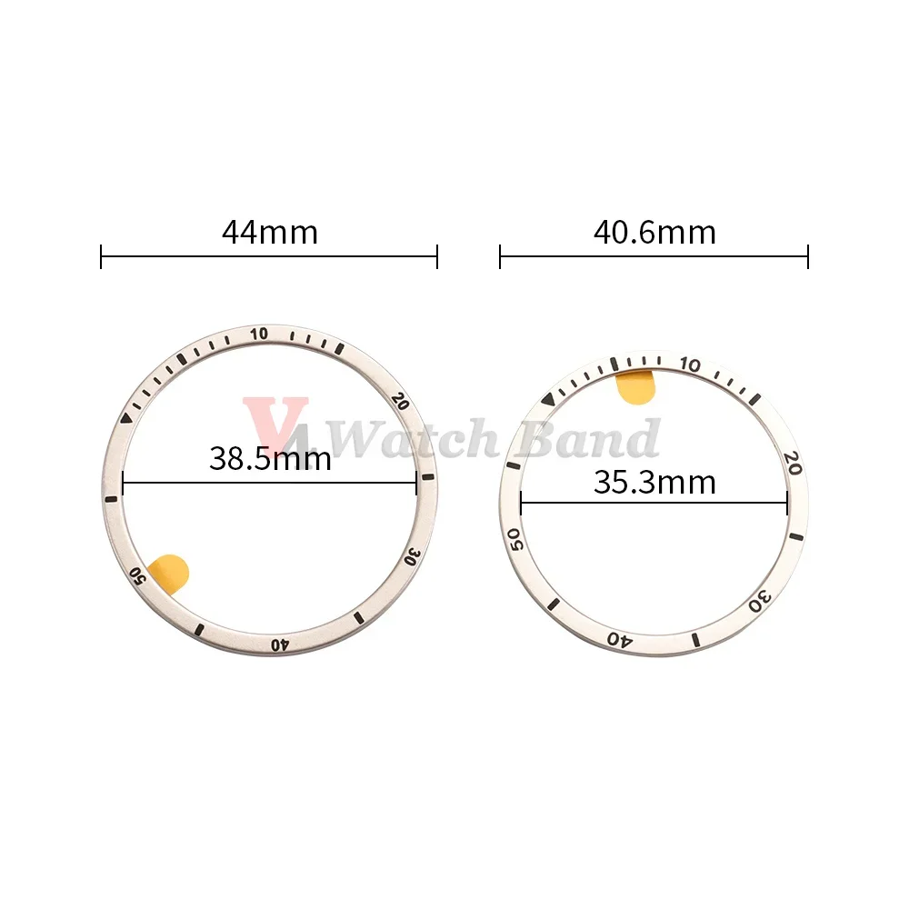Für Samsung Galaxy Watch 9 8 40mm 44mm Metall-Uhrenblende Schutzring mit Zeitskala und Geschwindigkeitsskala Zubehör – Detail 6