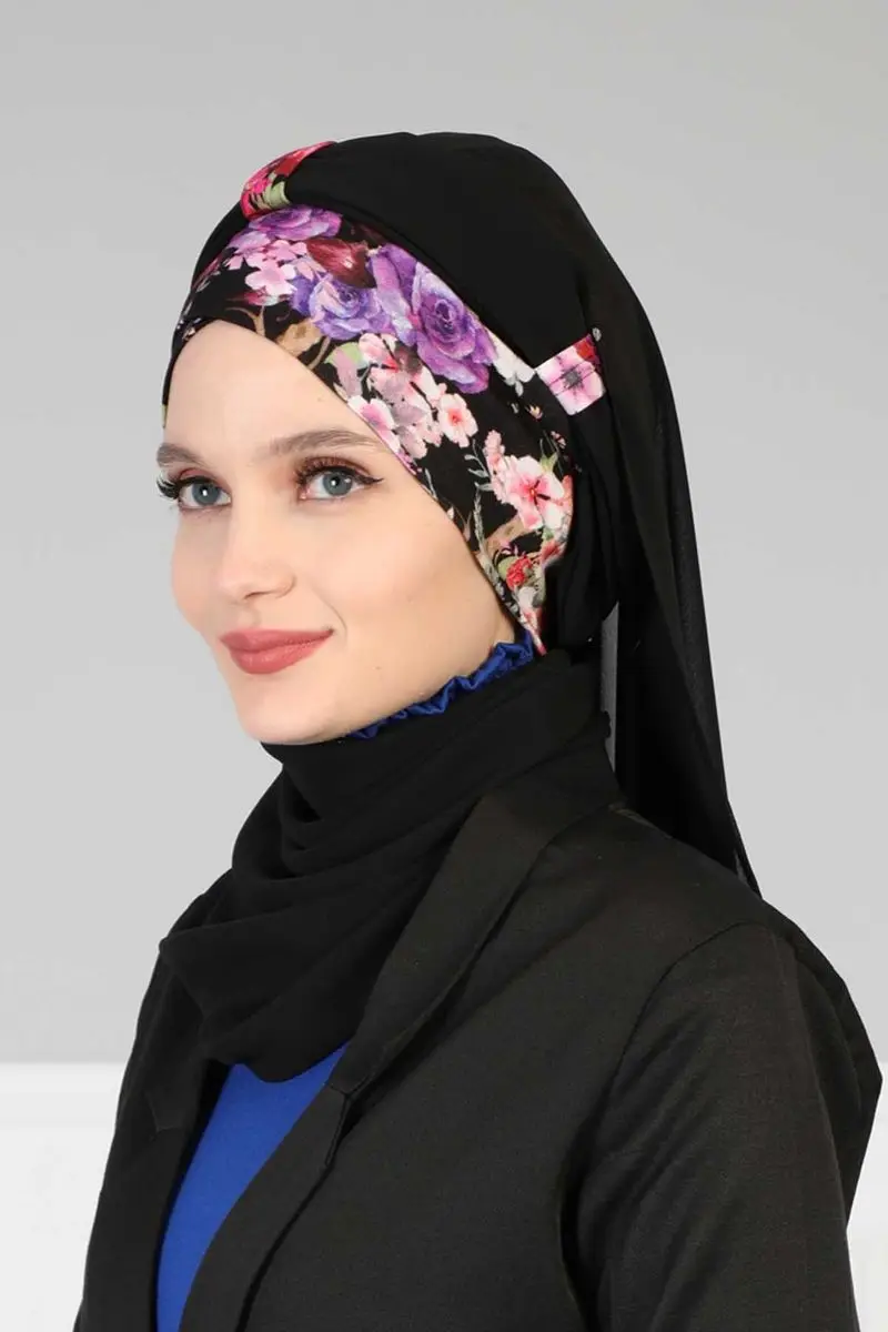 Teste padrão penteado da floresta do xale do chiffon do algodão