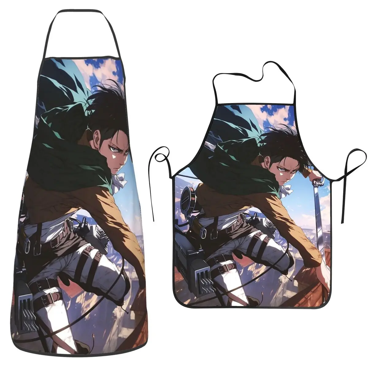Attack On Titan Manga Erwin Smith Anime Apron Chef Cooking Tablier Bib Kitchen Cleaning Pinafore for Women Men Gardening