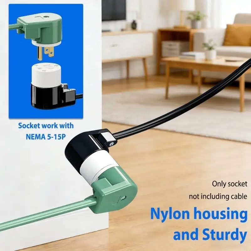 AC110V Swivels Elbow Electrical Outlet Supporting NEMA 5 15R Robusted Application 83CE