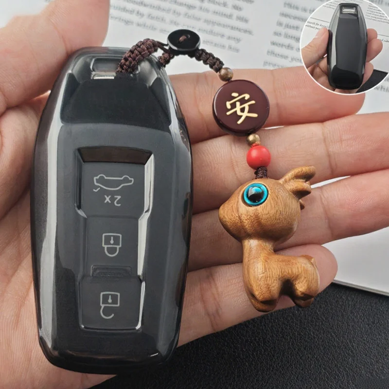 For Audi A3 A5L Q6 A6L A6 A7 Q7 Q3 Q5 New 2025 Car Key Case Cover Nano TPU 2025 Transparent Black Key Fob Keychain Accessories