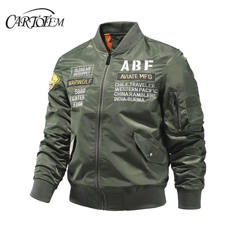 

Spring and Autumn US Air Force MA1 Pilot jacket Men's fashionable baseball jacket Handsome motorcycle oversized work jacket