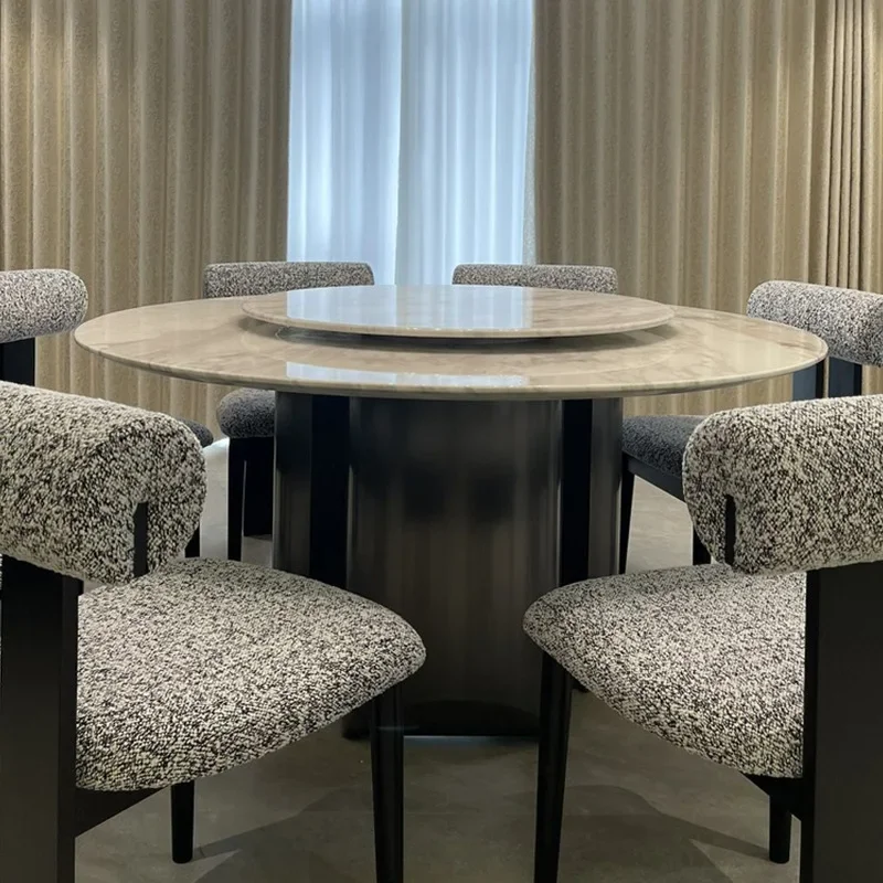 

Marble round dining table 1.8m large flat round table