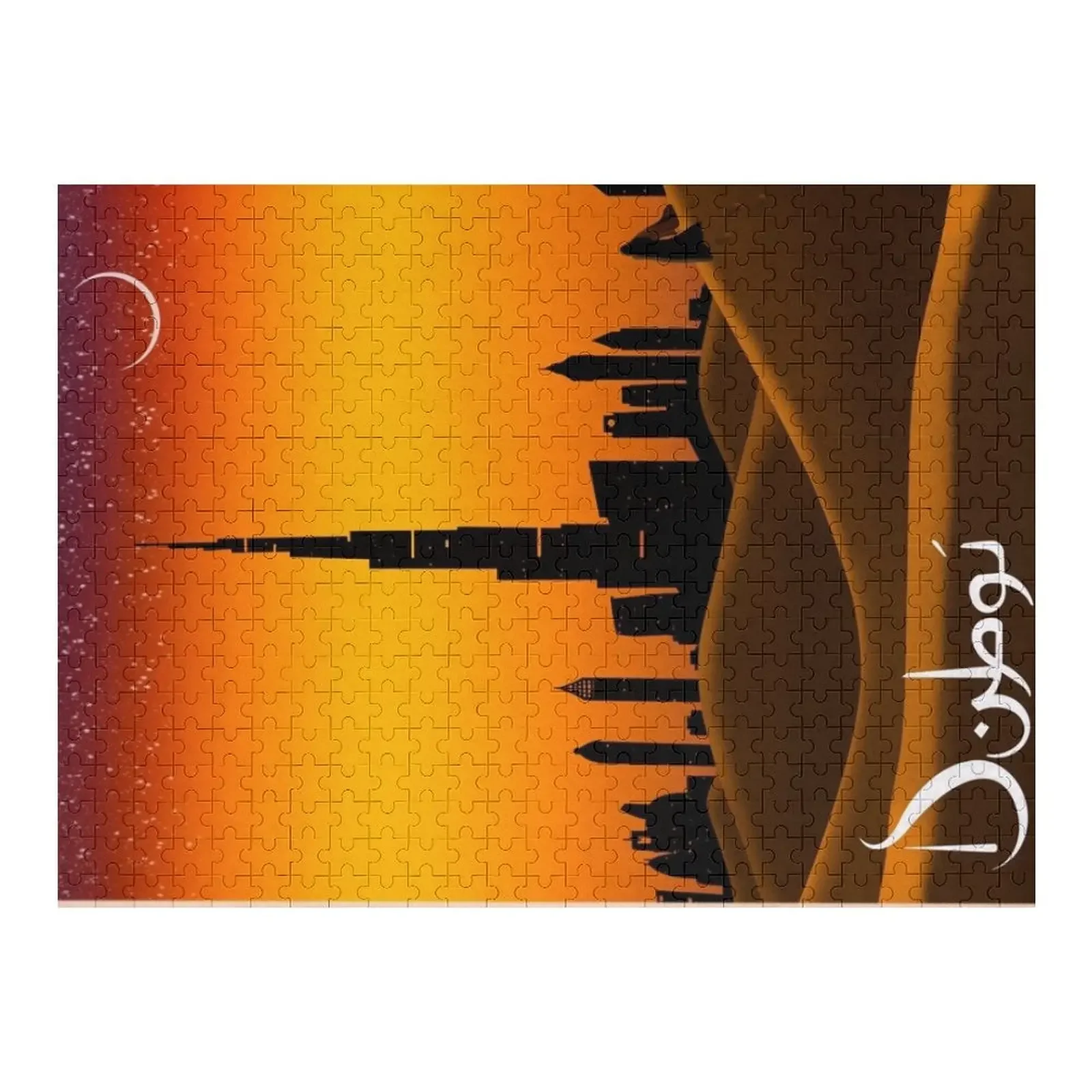 Dubai Travel Poster Jigsaw Puzzle regalo personalizzato sposato regali personalizzati per bambini Woodens per adulti nome personalizzato Puzzle in legno