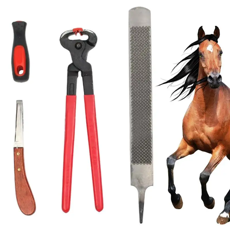Goat Hoof Trimmers Pony Detailing Tools Anti-Slip Professional Nail Palm Set For Equine Livestock Barn Grooming Shearing