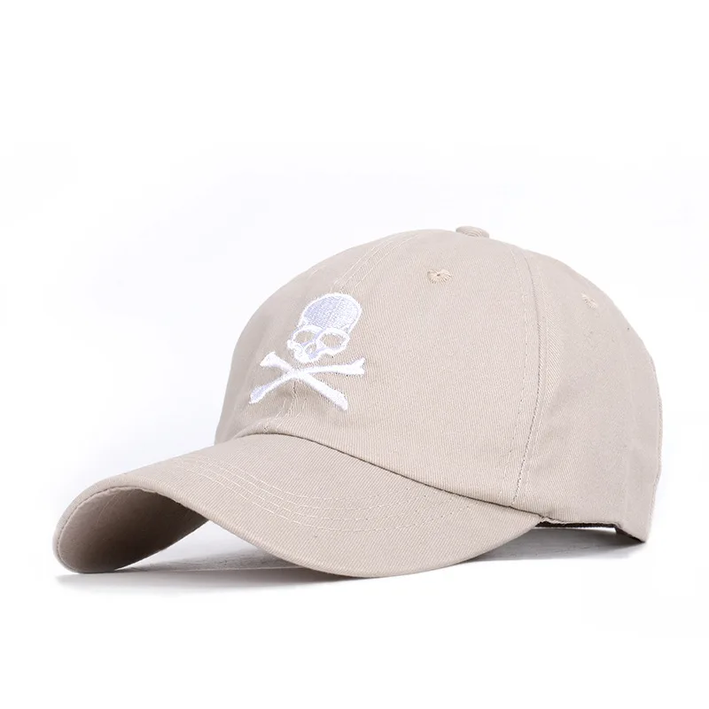 Cool Men Women Summer Skull Embroidery SunShade Cotton Baseball Cap Outdoor Sport Sunscreen Punk Hip Hop Adjustable Hat P55