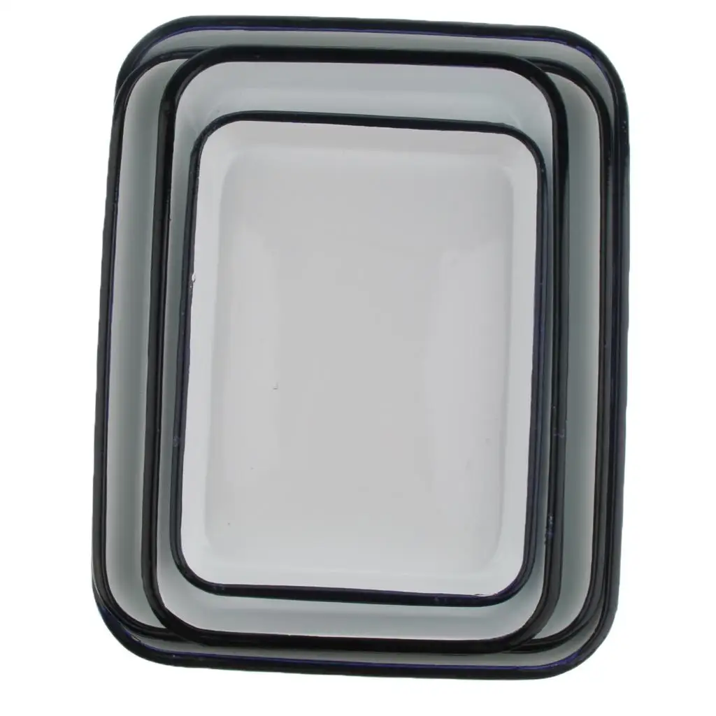 Instrument Sterilizer Enamel Tray Holder Sterilization Metal Box Organizational Tray for Dental Clinic Laboratory