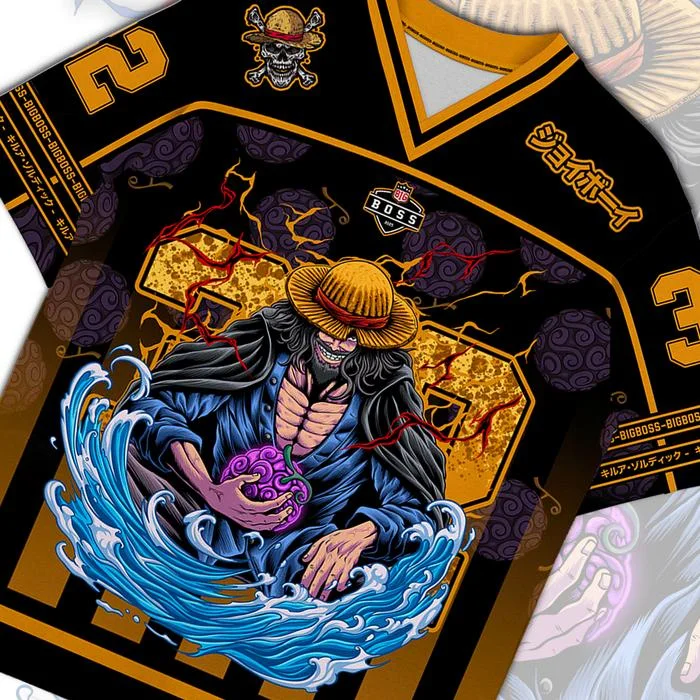 32 جيرسي قطعة واحدة Joyboy أنيمي Mecha Y2k الكورية نمط البيسبول الهوكي تي شيرت موضة الشارع الشهير أنيمي اليومية للجنسين بلايز تيز