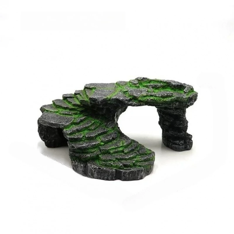 

Turtle Basking Platform Reptile Climbing Ladder Hideout Cave Shelter Gecko Aquarium Pet Terrarium Decoration Habitat Accessories