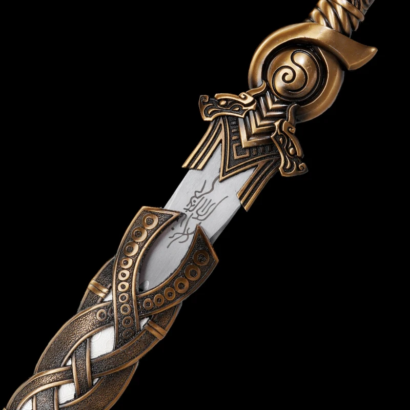 Chinese Han King Sword Manganese Steel Blade Real Handmade Full Tang Battle Ready Metal Handle Katana White Samurai Swords