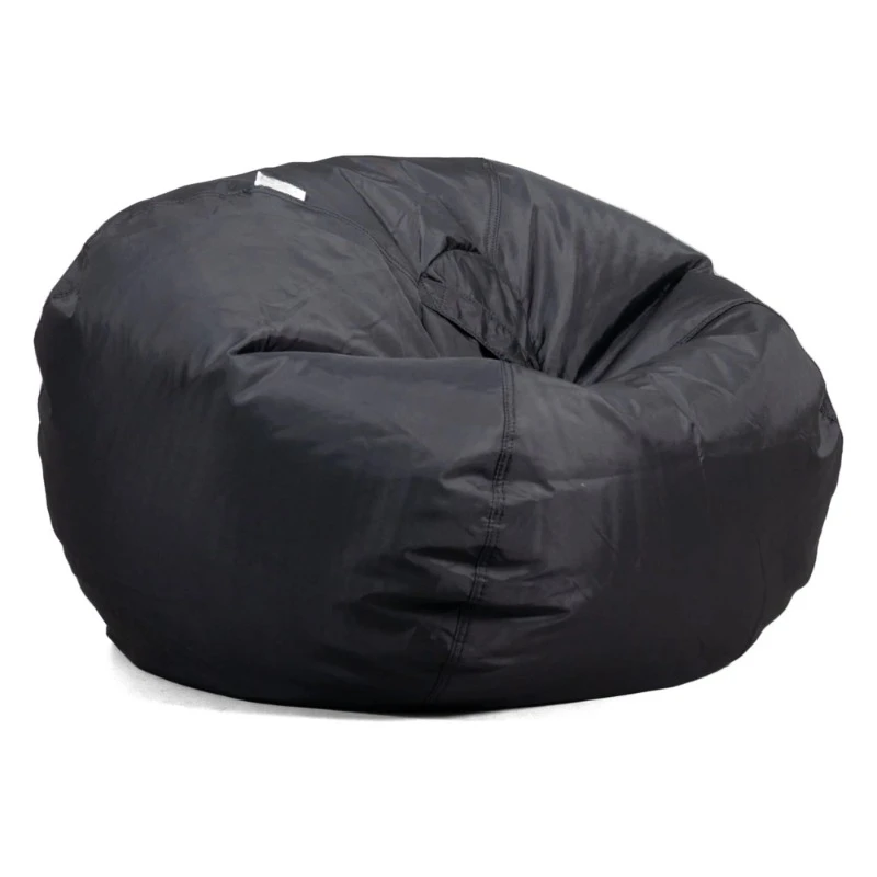 Classic Bean Bag Chair, Black Smartmax, Durable Polyester Nylon Blend, 2 feet Round