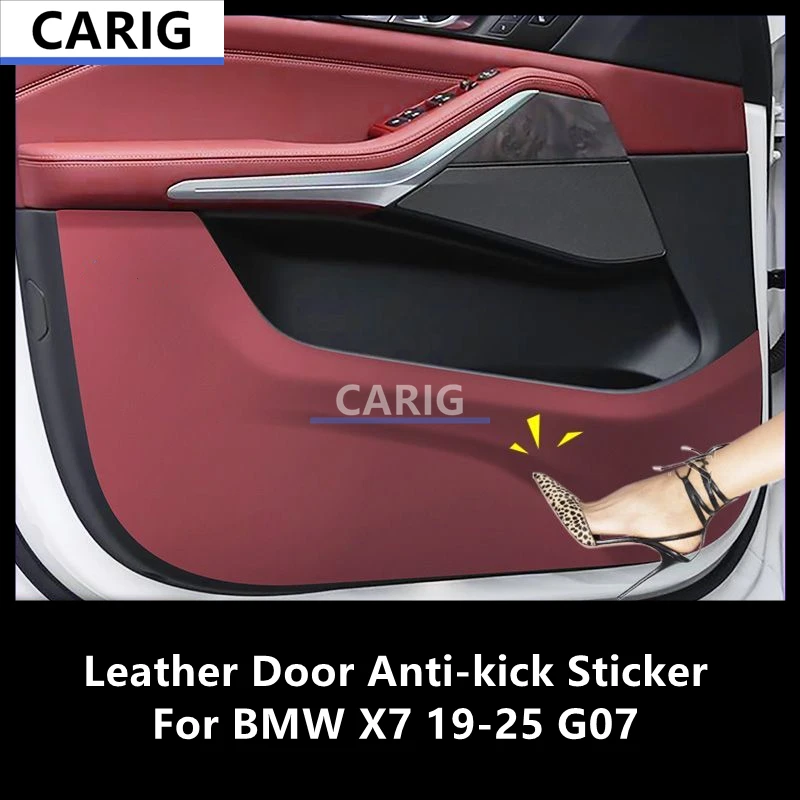 For BMW X7 19-25 G07 Leather Door Anti-kick Sticker Modified Car Interior Protection Modification Accessories Refit