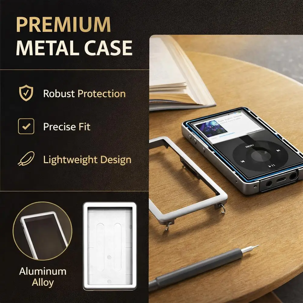 Ganzkörper-Schutzhülle für den tragbaren HIFI-Player FiiO JM21 Nest Pod, Anti-Drop-Abdeckung mit Displayschutzfolie und Schraubbefestigung – Detail 4