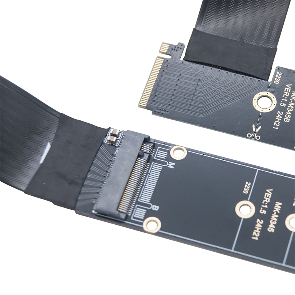 PCIe 4.0 Verlustfreies M.2 Verlängerungskabel FPC PCB-Platine für M.2 NGFF M-KEY&B-KEY 2230-2280 NVME SATA PCI-E SSD Gerades und Winkel-Design – Detail 5