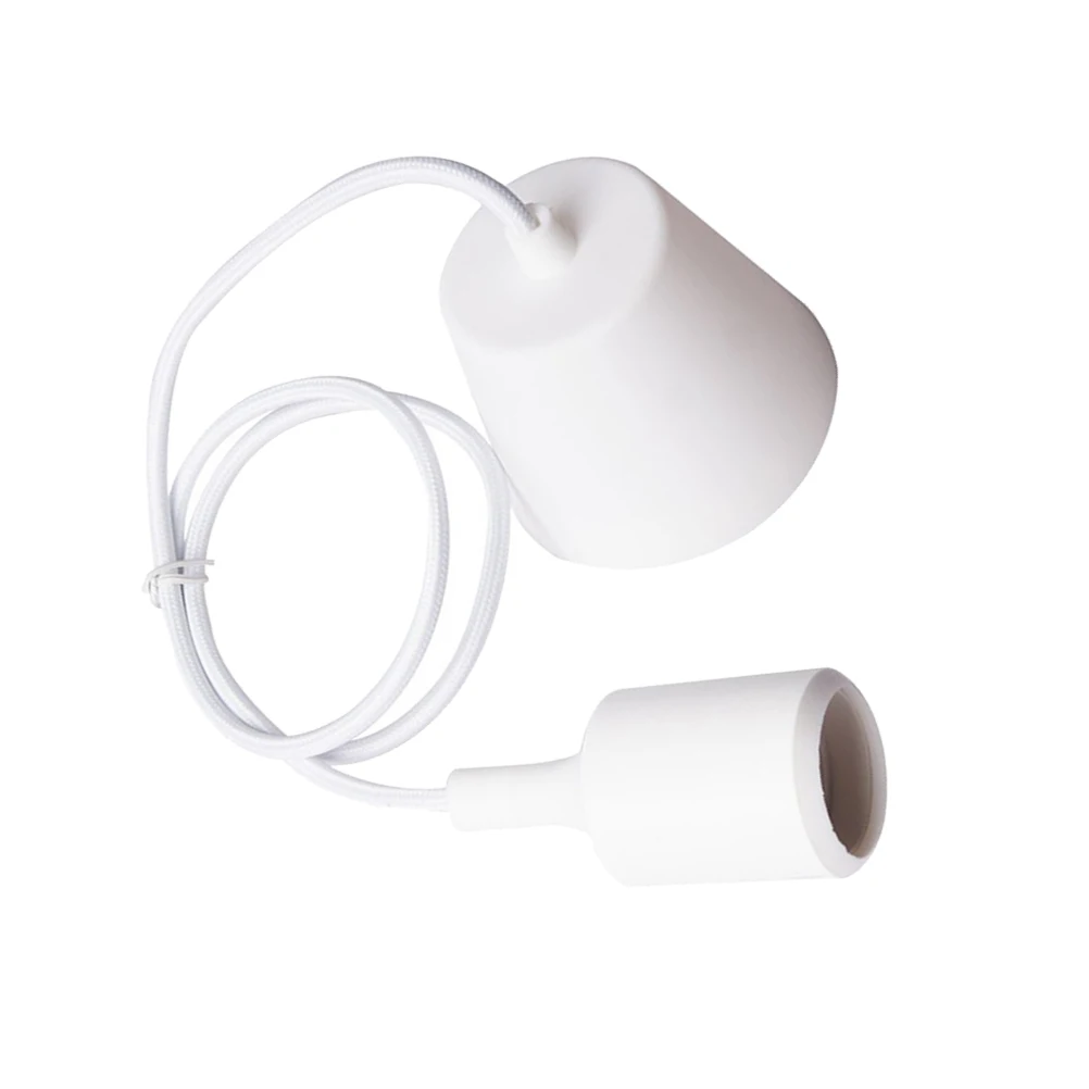 

Silicone Hanging Lamp Holder with E27 Base LED Light Socket for Kitchens Dining Rooms Living Rooms Corridor Bars Restaurants (Wh