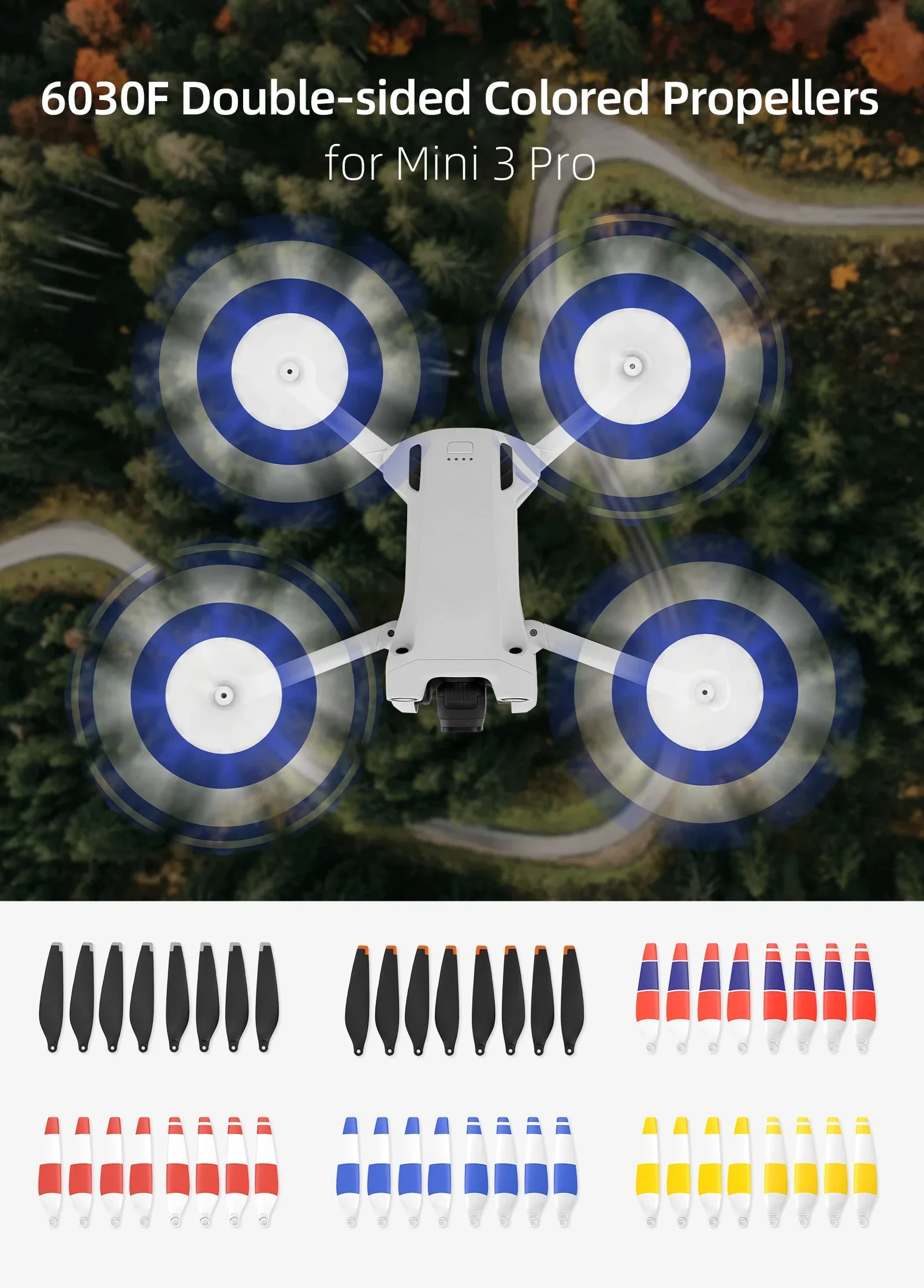

8pcs 6030F Low-Noise Drone Propeller Props Blade for DJI Mini 3 Pro RC Racing Quadcopter Replacement Toy Spare Parts Accessories