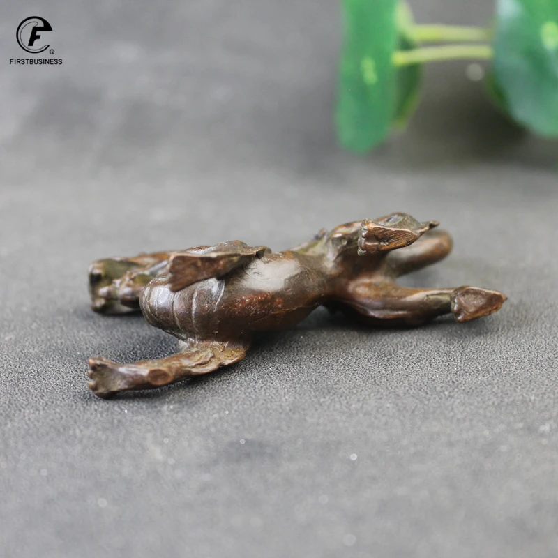 Antique Copper Lucky Beast Pixiu Sacred beast Statue Desktop