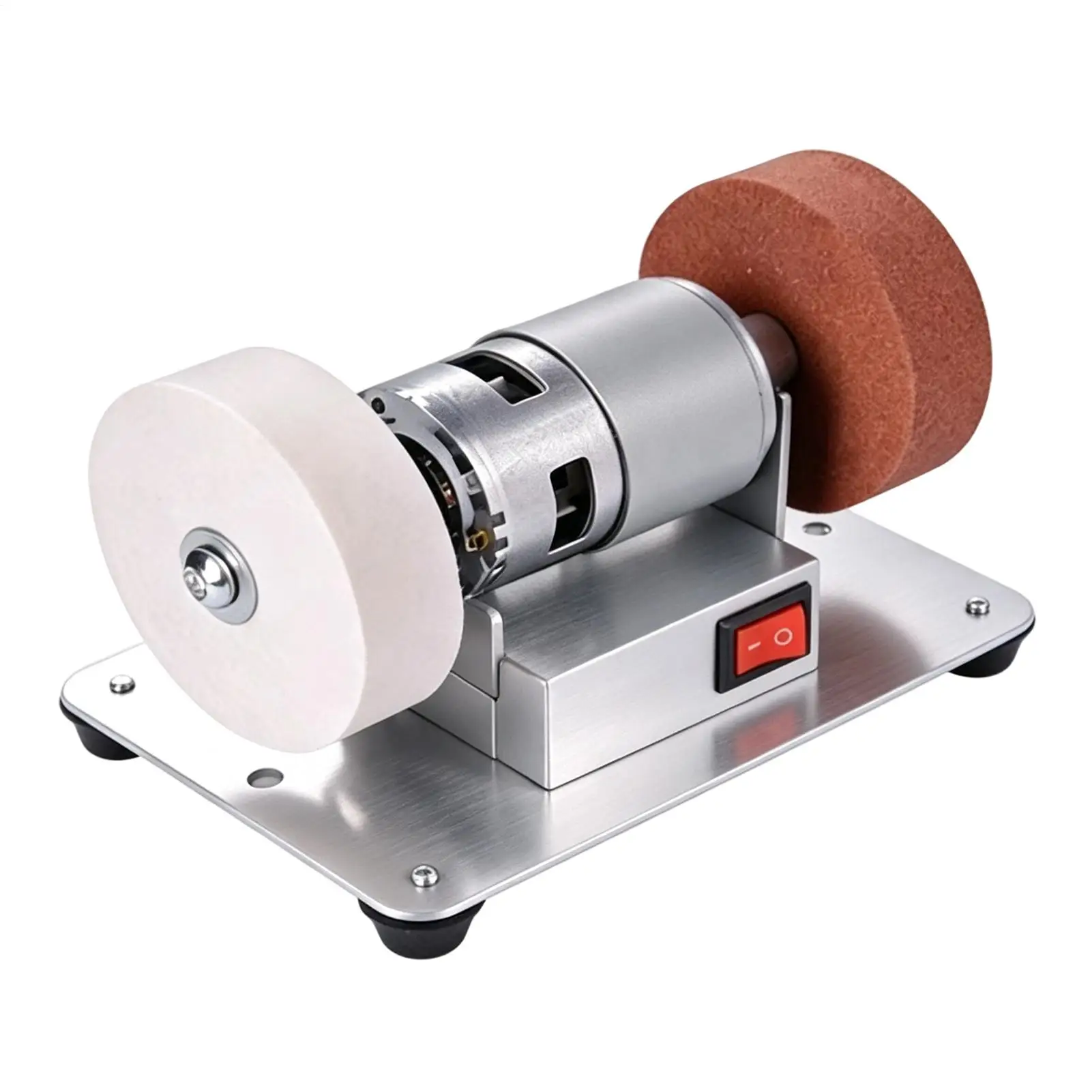 Speed Adjustable US Plug Mini Bench Grinder Sturdy Base Space-Saving Desktop Grinding Machine Wheel Grinder