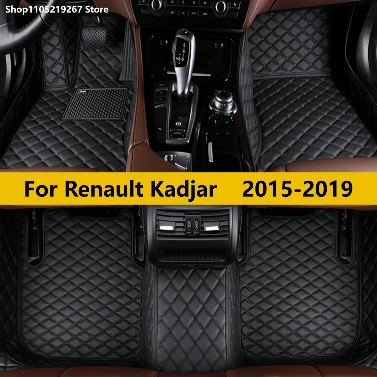 

For Renault Kadjar 2019 2018 2017 2016 2015 Car Floor Mats Carpets Interior Leather Styling Decoration Parts Auto Accessories