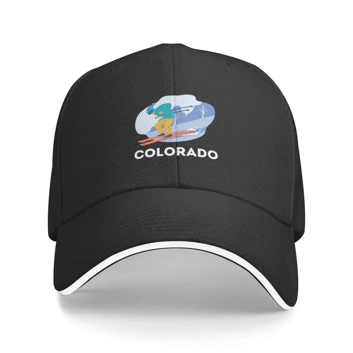 Colorado Ski Slopes Skiing Ski Resort Souvenir Baseball Cap Thermal Visor funny hat For Men Women's