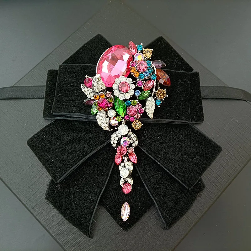 اليدوية ربطات القوس فيونكة المخملية الراين مجوهرات رجالية هدايا الراقية الأعمال مأدبة دعوى قميص طوق زهرة الرجال ربطة العنق الزفاف