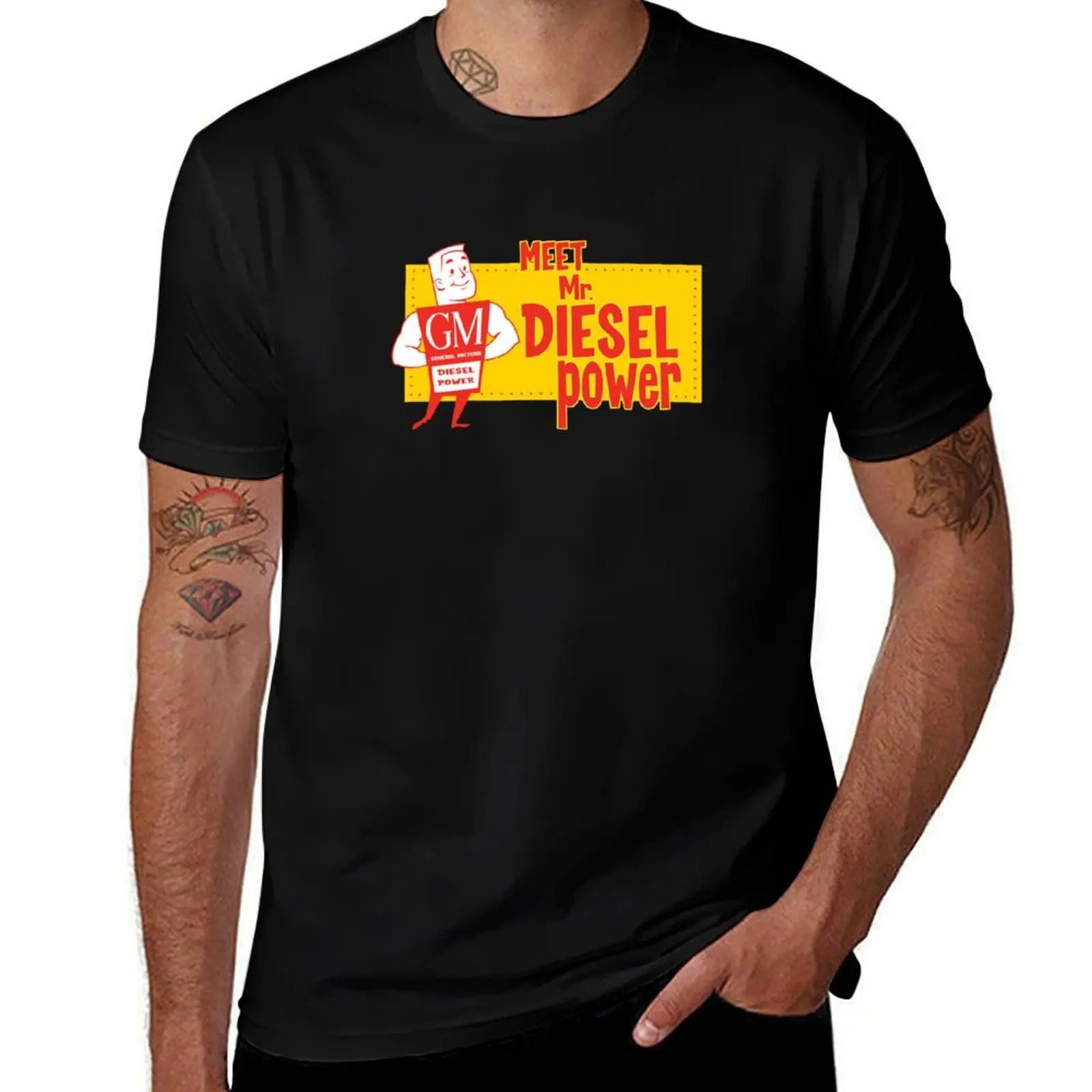 Mr. Diesel Power Vintage T-Shirt cotton graphic tees man t shirt cute tops boys whites t shirts for men graphic