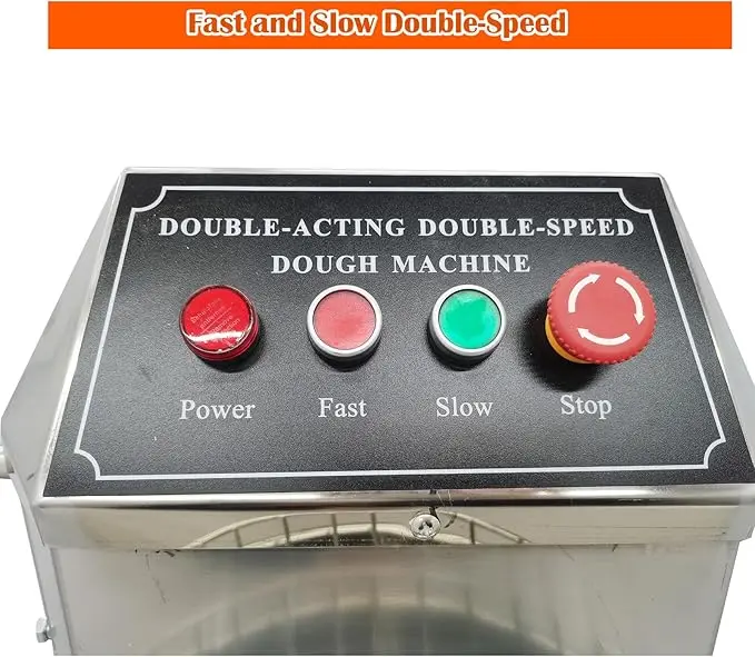 Mixer Adonan Listrik Komersial 20QT Mesin Pencampur Tepung Berdiri Blender Adonan Baja Tahan Karat Spiral Kecepatan Ganda Aksi Ganda