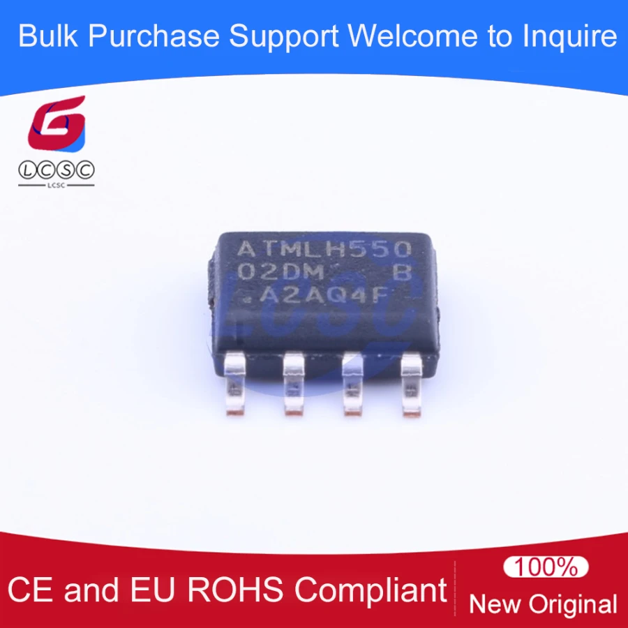 10Pcs/Pack AT24C02C-SSHM-T 02CM AT24C02D-SSHM-T 02DM I2C-Compatible Serial EEPROM Memory IC Chip Integrated Circuit