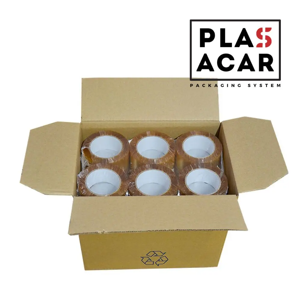 Plasacar S.L.-Pack 36 unid. Cinta Adhesiva PP Acrílica Transparente 48 mm x 126 m.l.