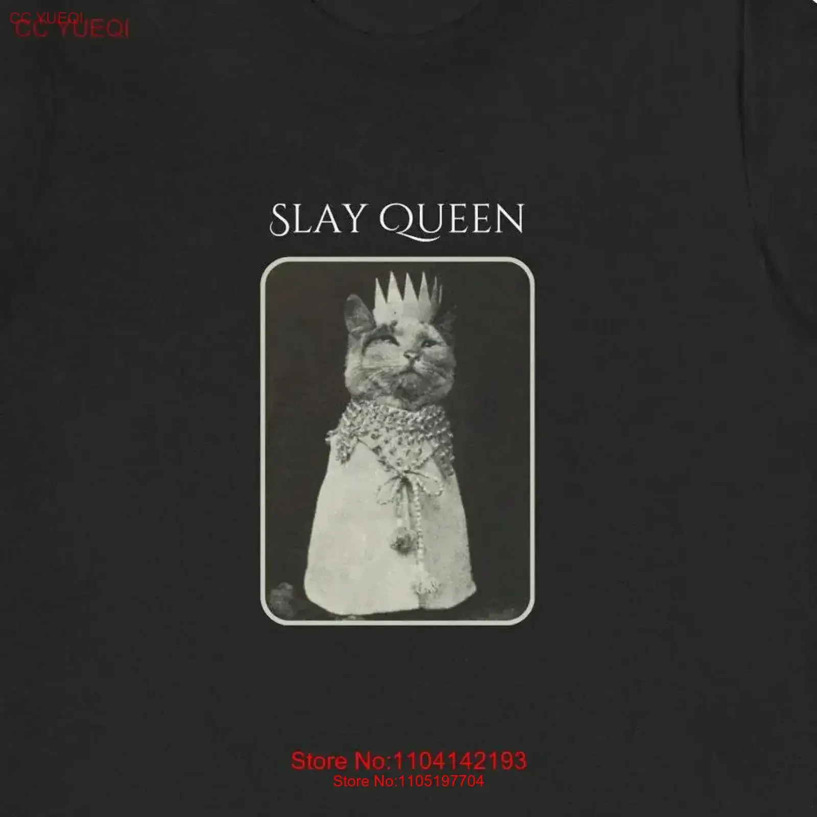 

Slay Queen T Shirt Funny CaT Vintage Photo vintage Washed fashion Stretched Soft Top For Everyday Wear graphic homme Stylish