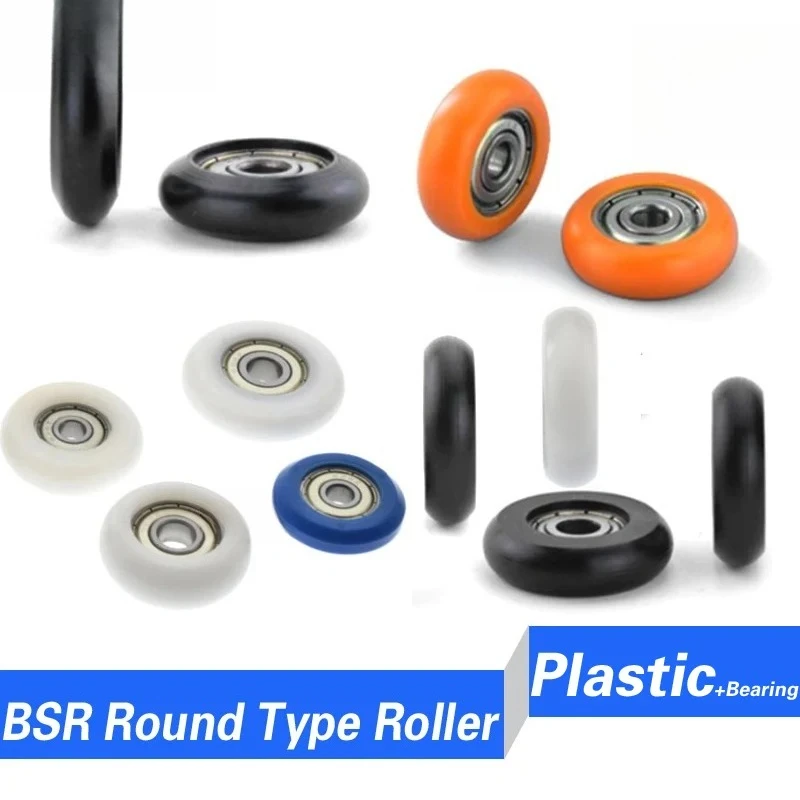 608 Arc Spherical Engineering Inner Hole 5mm Plastic Nylon Plastic-coated Bearing Pulley