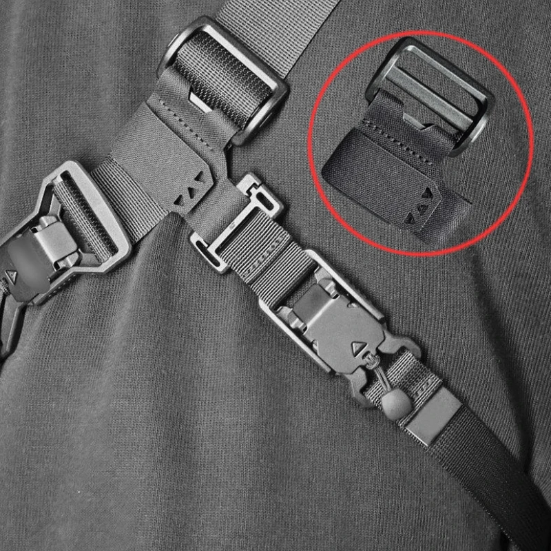 1PC Tactical Riding 3-Point Backpack Strap Adapter Secure Buckle Fastening for Extended Hanging Points Outdoor Cycling Accessory