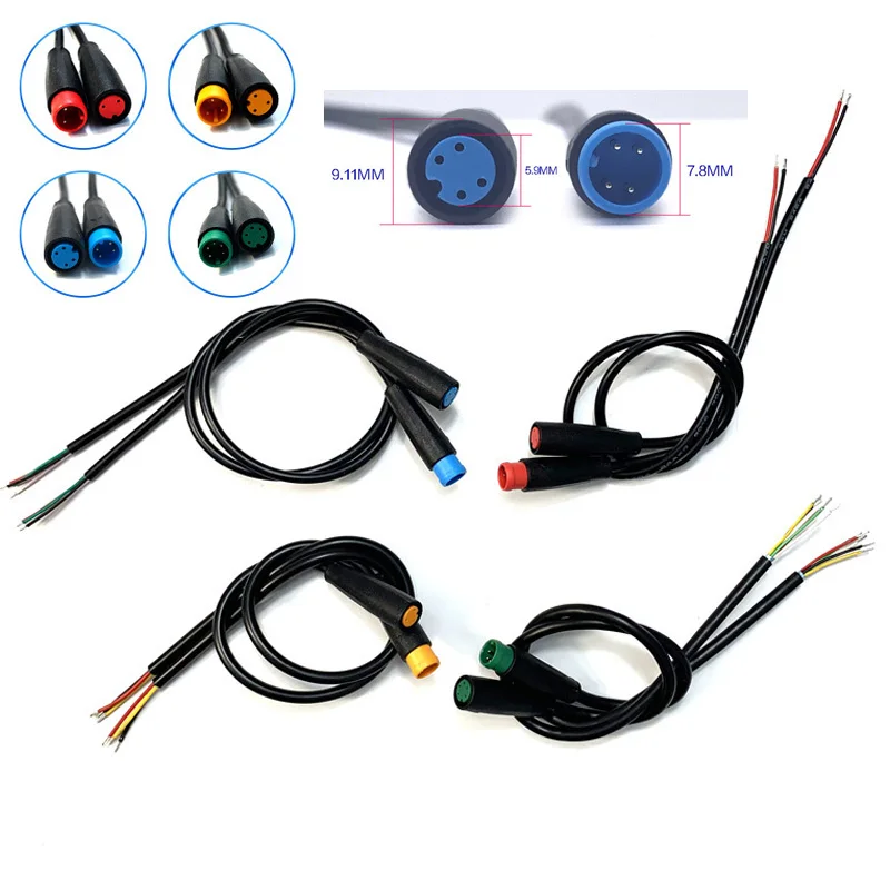 1쌍 암수 플러그 2 3 4 5 6핀 전기 조인트 플러그 방수 전기자전거 디스플레이 M8 케이블 옵션 커넥터 L1