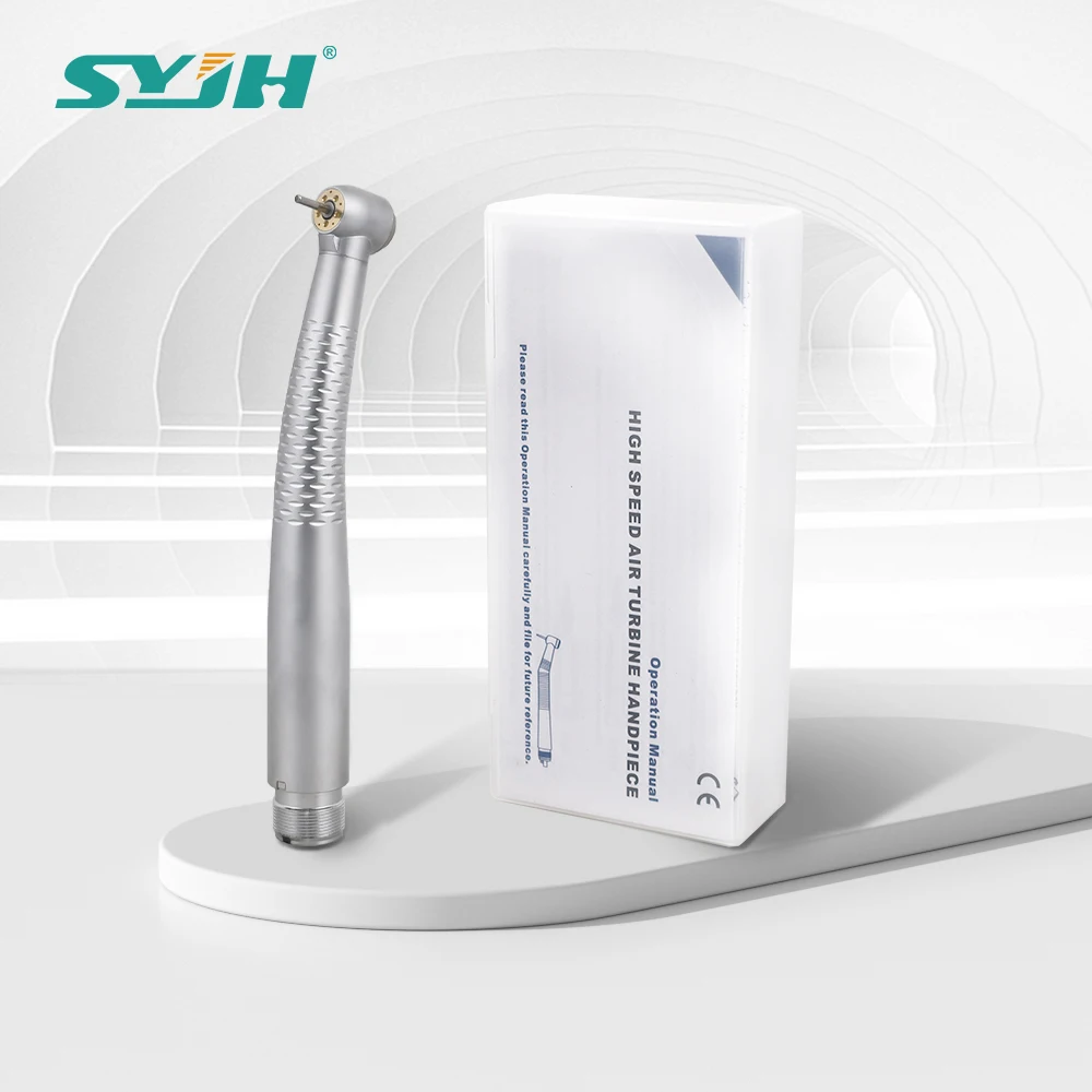 syjhデンタル-5ledライト付き高速ハンドピース-無影高速ステンレス鋼セラミックベアリング-プッシュボタン式歯科用ツール