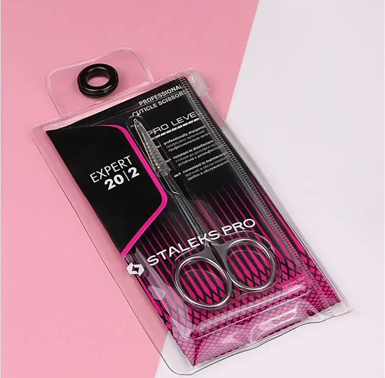 STALEKS-Tijeras para uñas de SE-20-2, herramienta de maquillaje de alta calidad, de acero inoxidable, para cejas y codos, profesional