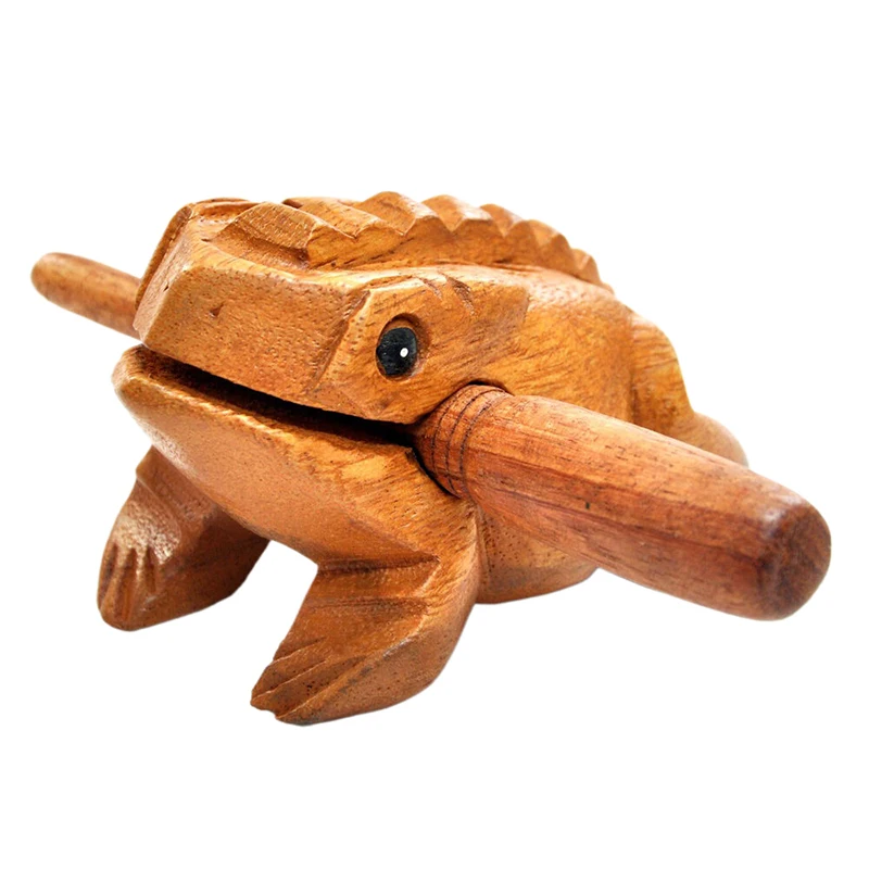 Lucky Frog Crafts Lucky Thailand Wood Thailand Traditional Craft Wooden Lucky Croaking Musical Instrument Home Office Desk Decor