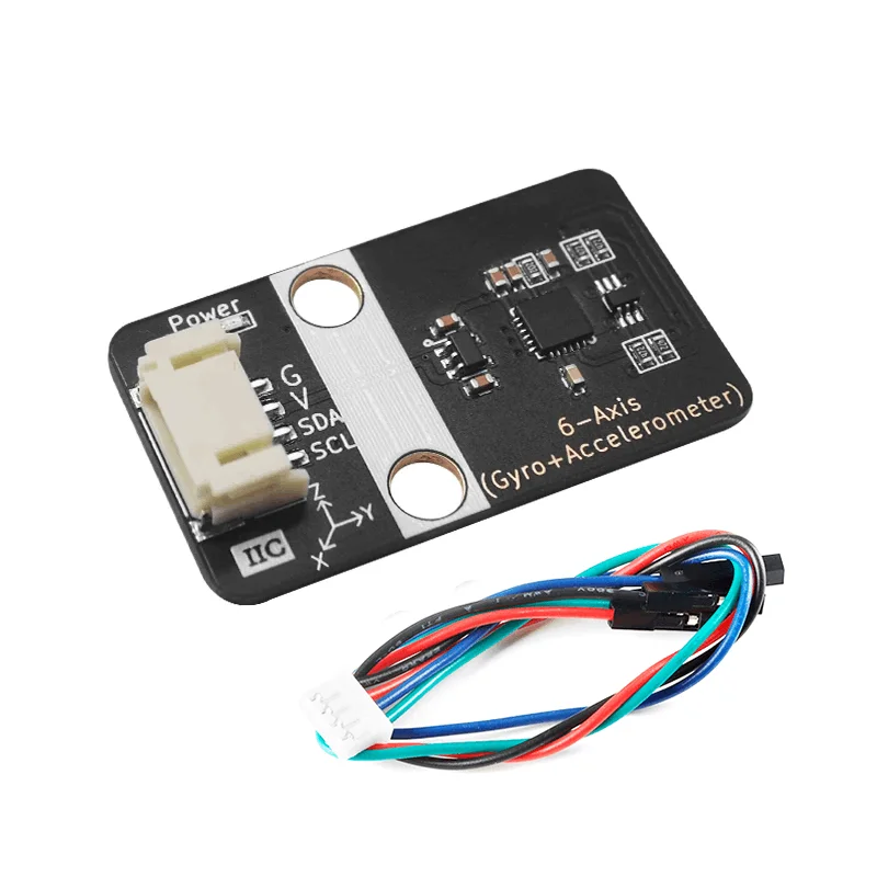 Moduł czujnika żyroskopu 6-osiowego MPU6050 z interfejsem PH 2.0 jest kompatybilny z Arduino i obsługuje programowanie mieszane. — zdjęcie produktu 5
