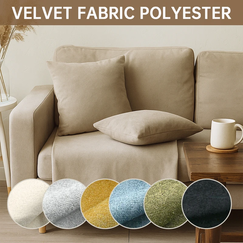 

45x140cm Solid Colored Velvet Fabric Thickened Polyester Home Textiles Fabrics Sofa Pillow Cushion Cover DIY Sewing Material