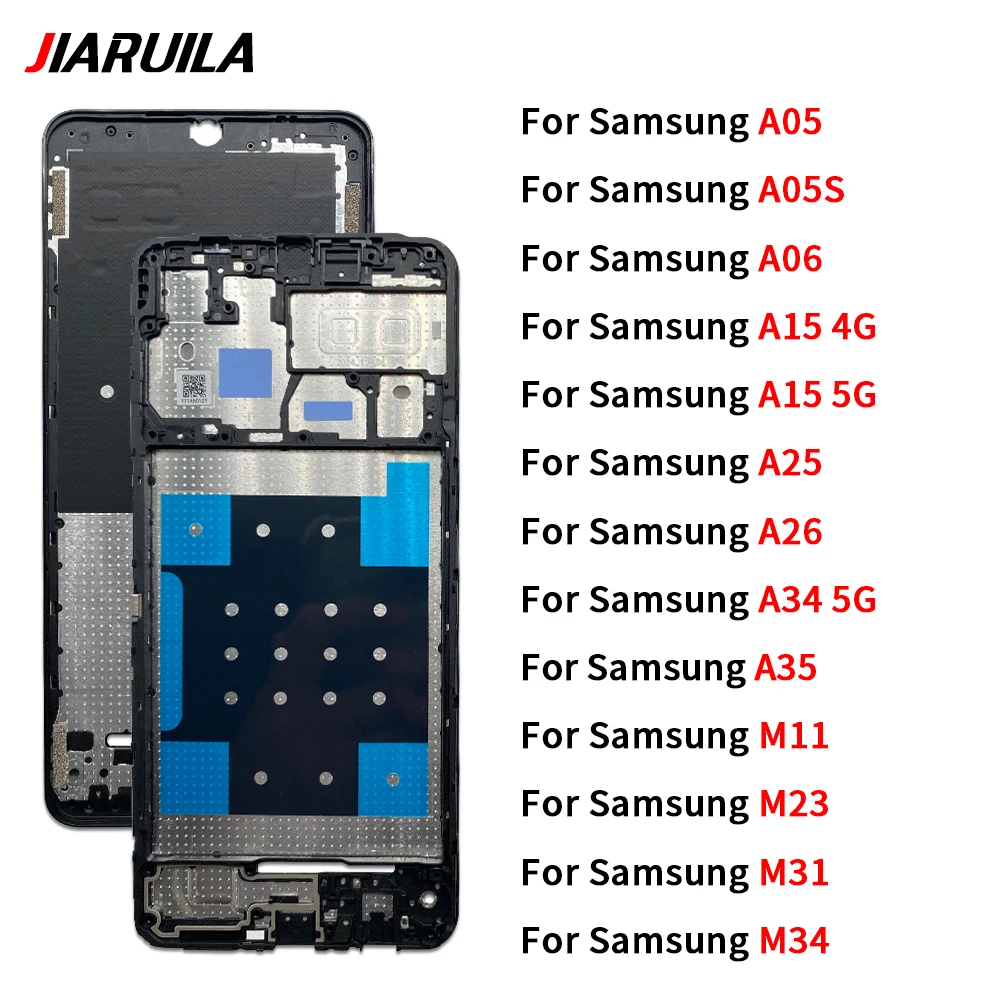 5 Pcs For Samsung A05 A05S A06 A15 4G A26 A34 5G A35  M11 M23 M31 M34  Front Housing LCD Frame Screen Bezel Holder