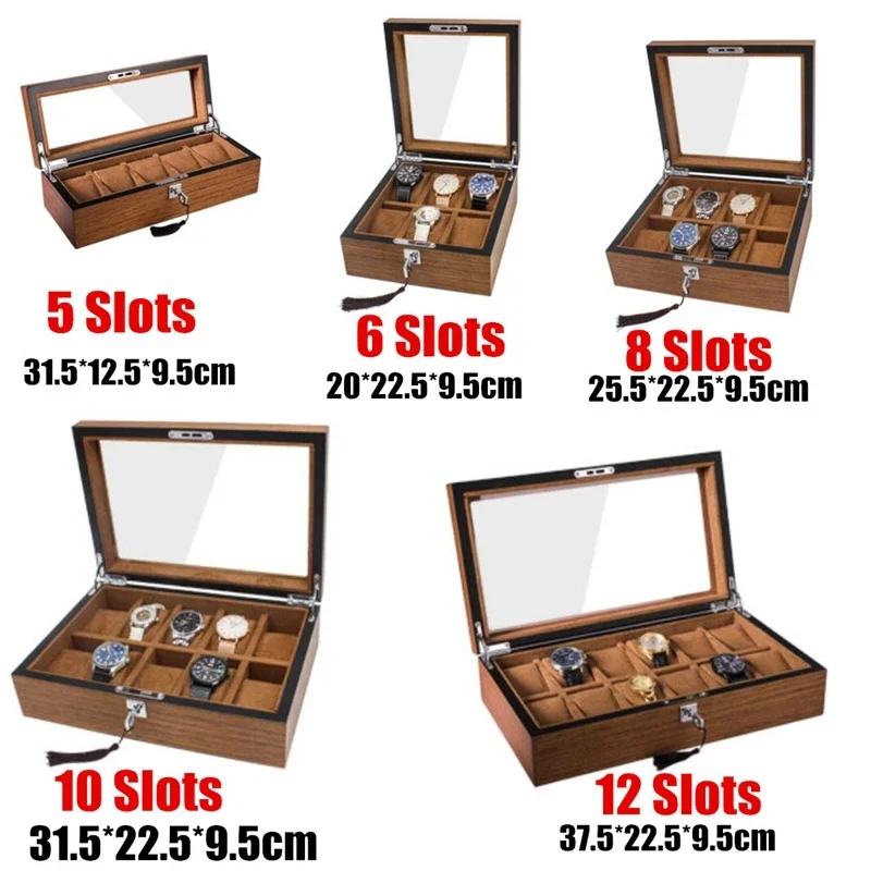 Top Luxury Wooden Watch Display Case Jewelry Collection Storage Durable Packaging Holder Watch Organizer Gift Casket Rels 904L