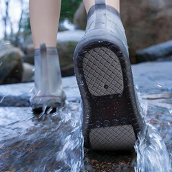 Waterproof Silicone Shoe Cover Rain Boots Cover Non-slip Shoes Protector Outdoor Reusable Thickened Footwear