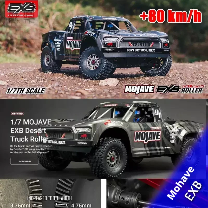 

Arrma Mojave New 1:7 Mojave Exb Upgraded High Speed Four-Wheel Drive Rc Remote Control Car Electric Model Car Desert Short Card