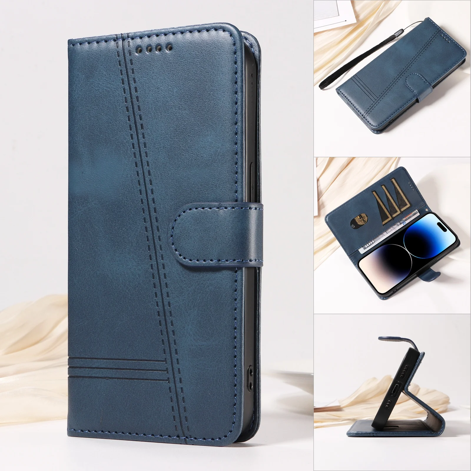 Premium Leather Flip Case for iPhone 14 Pro Max