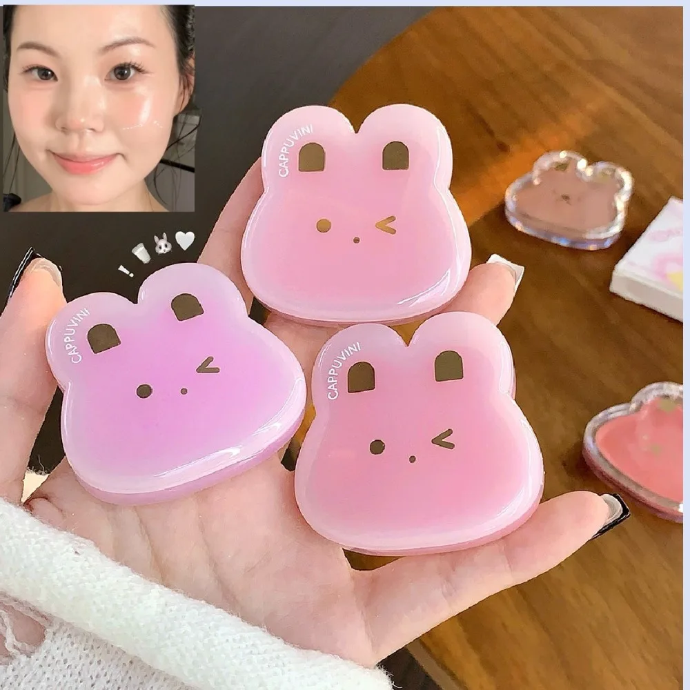 أرنب ملمع الماء الخد كريم أحمر الخدود لصق الطين تينت سطع الشفاه الخد كونتور روج تجميل ضد الماء أحمر الخدود أحادية اللون 1 قطعة