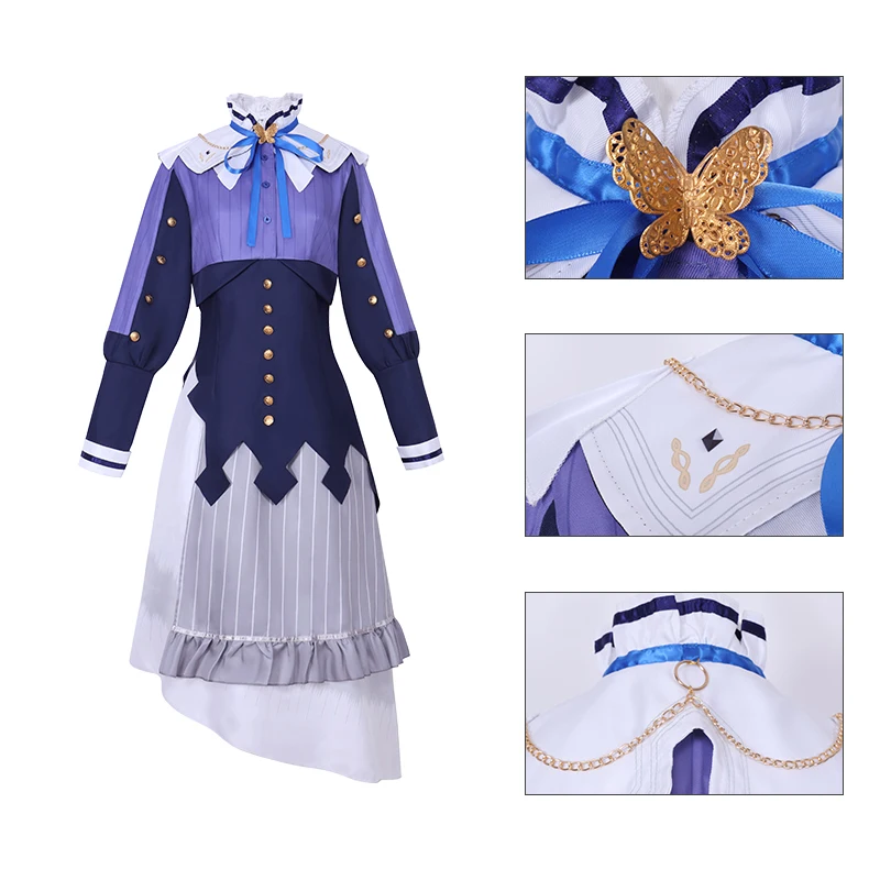 أنيمي لعبة مشروع Sekai تأثيري Yoisaki Kanade زي PJSK تأثيري حلي لوليتا فستان طويل هالوين زي للمرأة