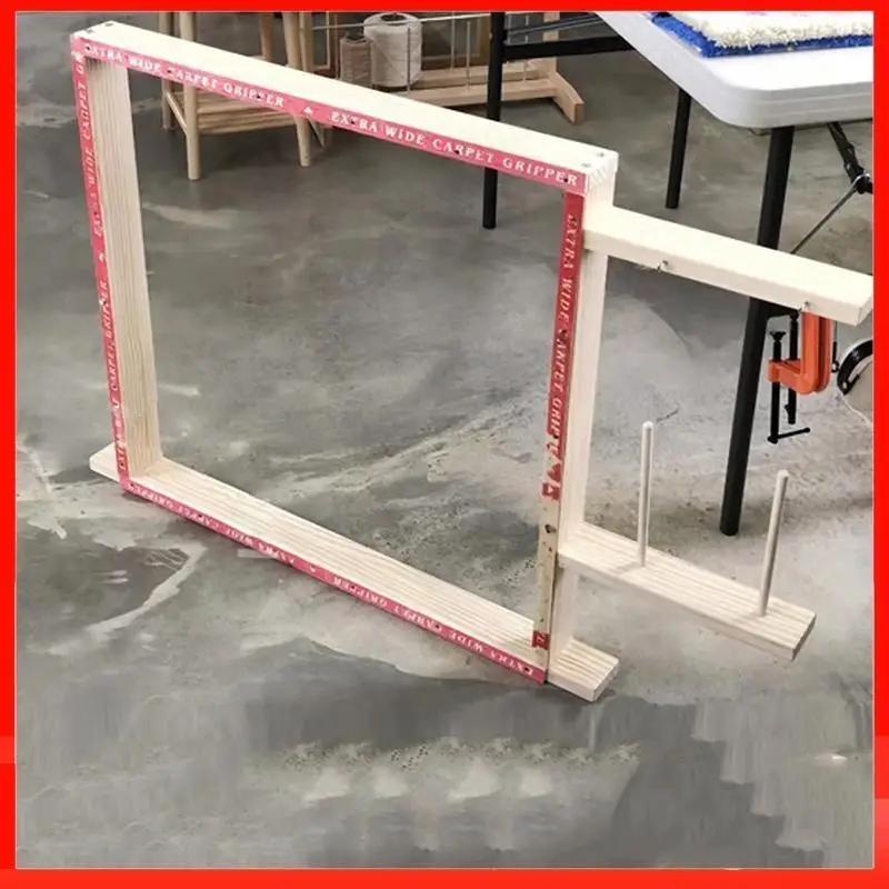 Tabletop Wood Tufting Rug Making Frame Portable Embroidery Frame for Tufting Guns DIY Tapestry Accessories Craft Supplies