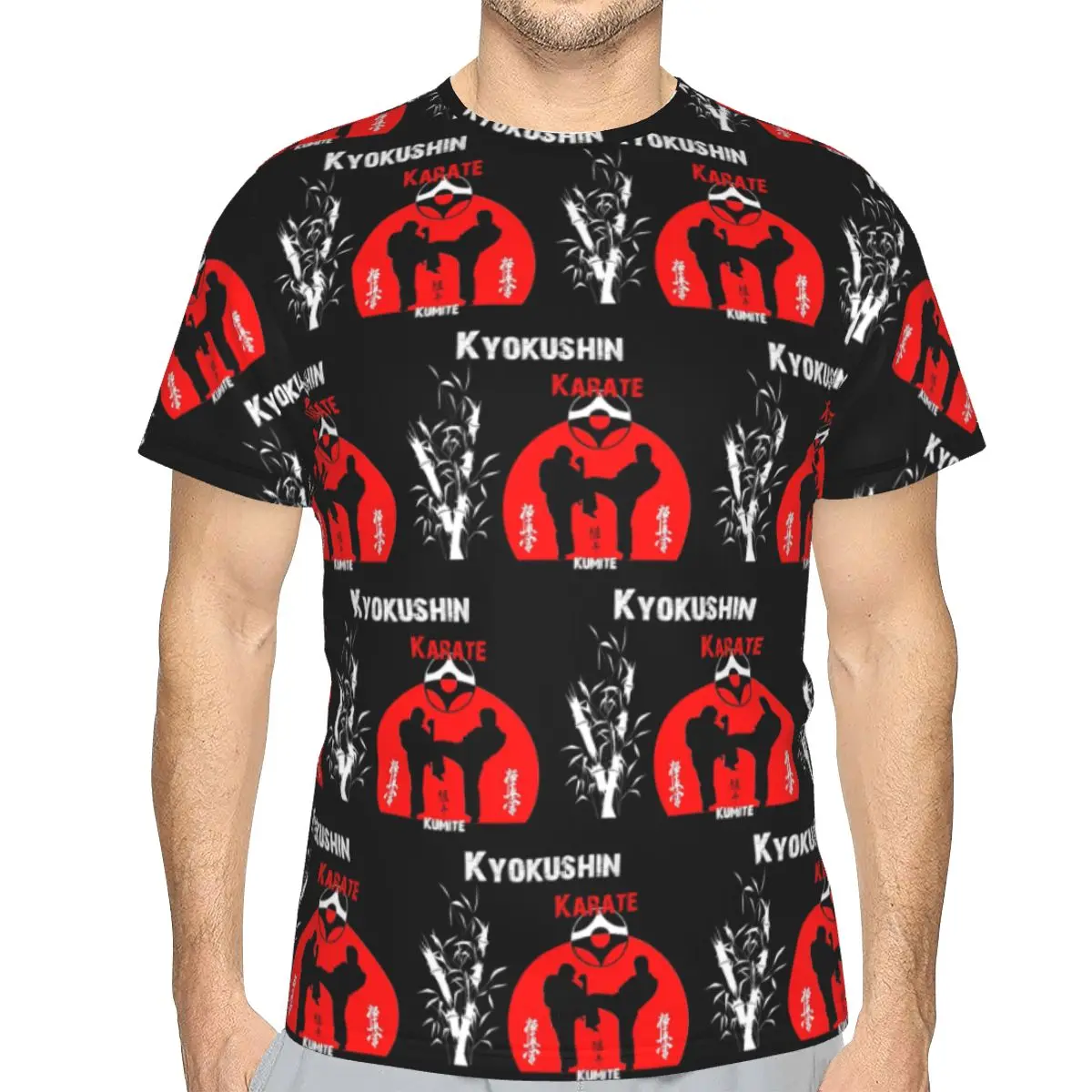100% Cotton Kyokushi Karate Kumite Scene T-Shirt Men's Funny T Shirt Men Crew Neck Summer Shirts Tops