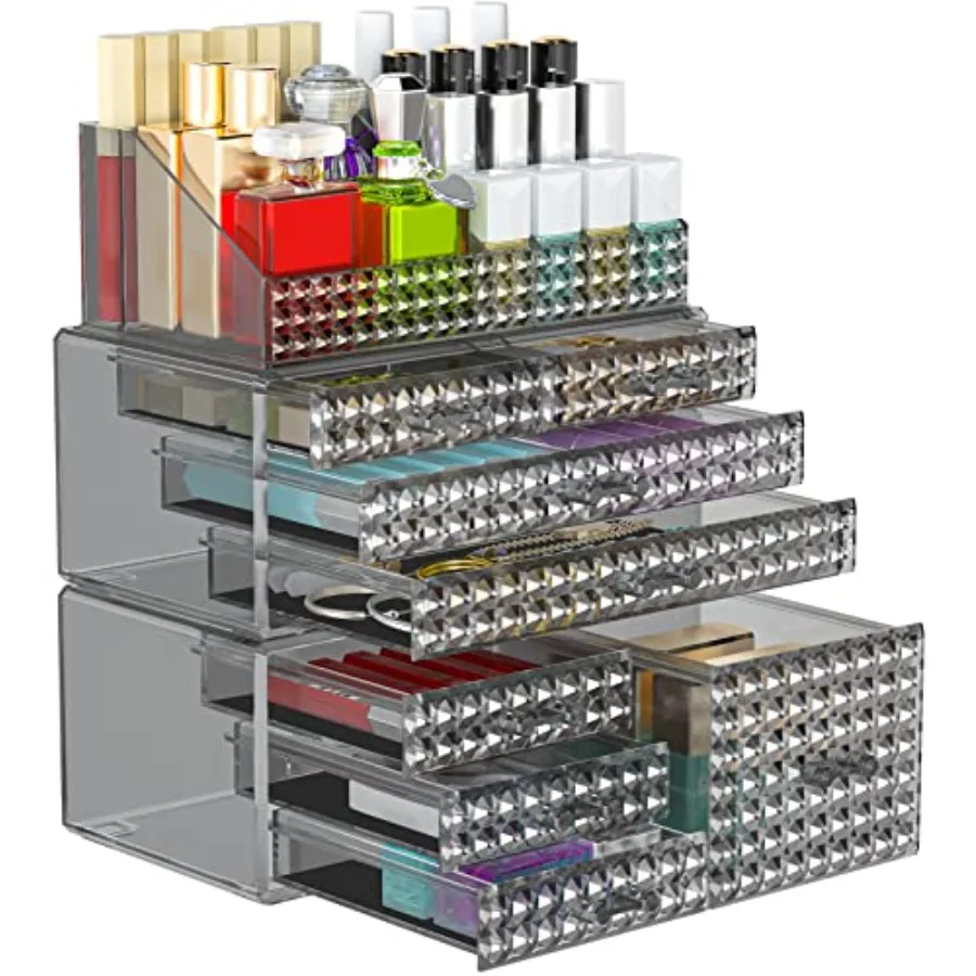 

3 упаковки органайзера для макияжа Stackale [обновленное] акриловая косметика Stora Cas wit 8 Ders парфюмерные органайзеры для старого или пожилого ребенка Дисплей P